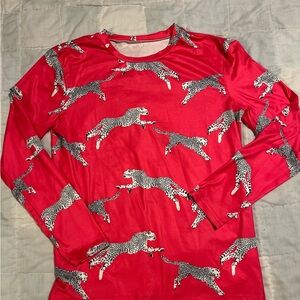 Hot Pink Leopard Print Long Sleeve Top